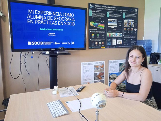 thumbnail image - “La ICTS SOCIB es aprendizaje, dedicación, motivación y satisfacción”, dice la alumna de prácticas de la UIB Catalina Font